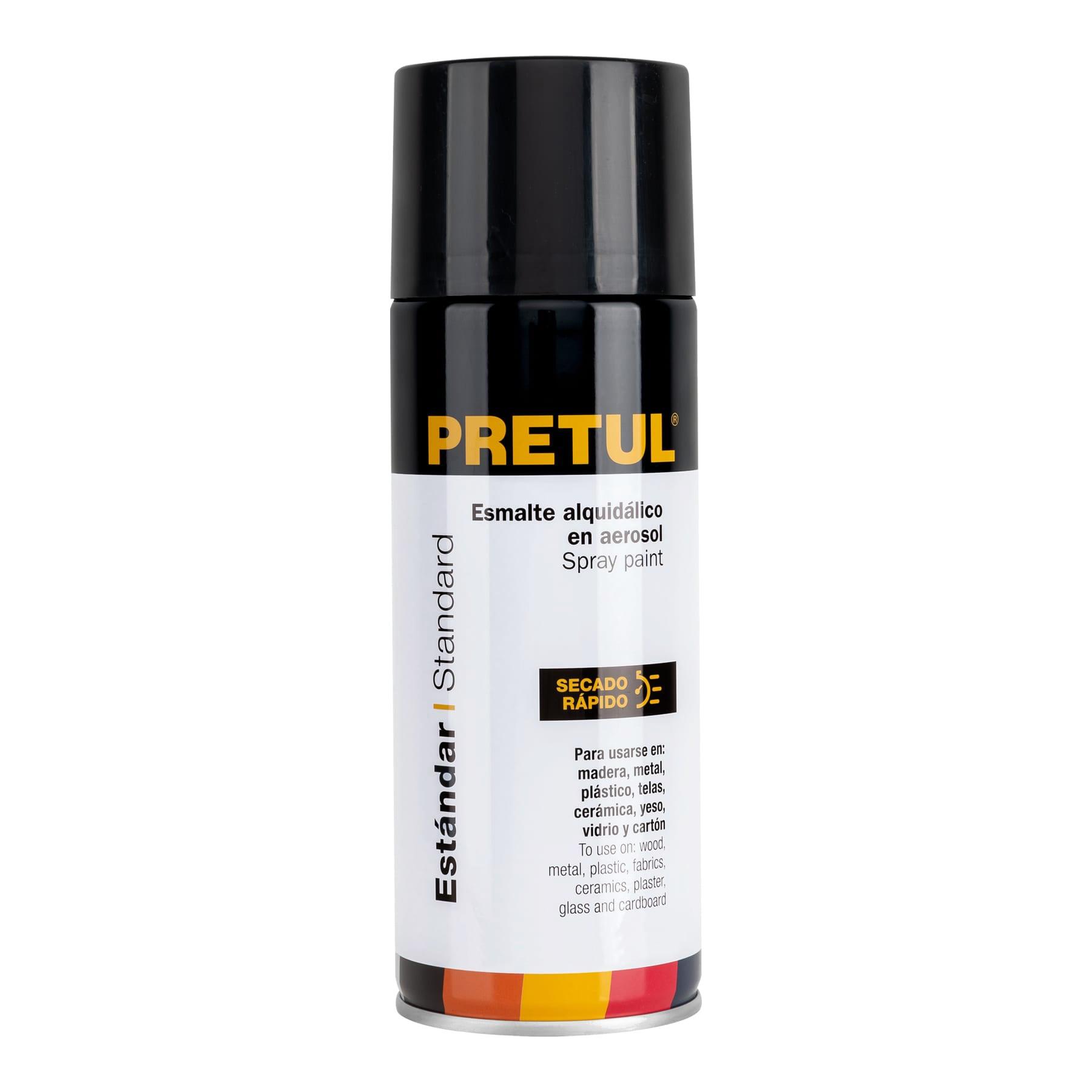 PINTURA EN AEROSOL, NEGRO MATE, 400 ML, PRETUL