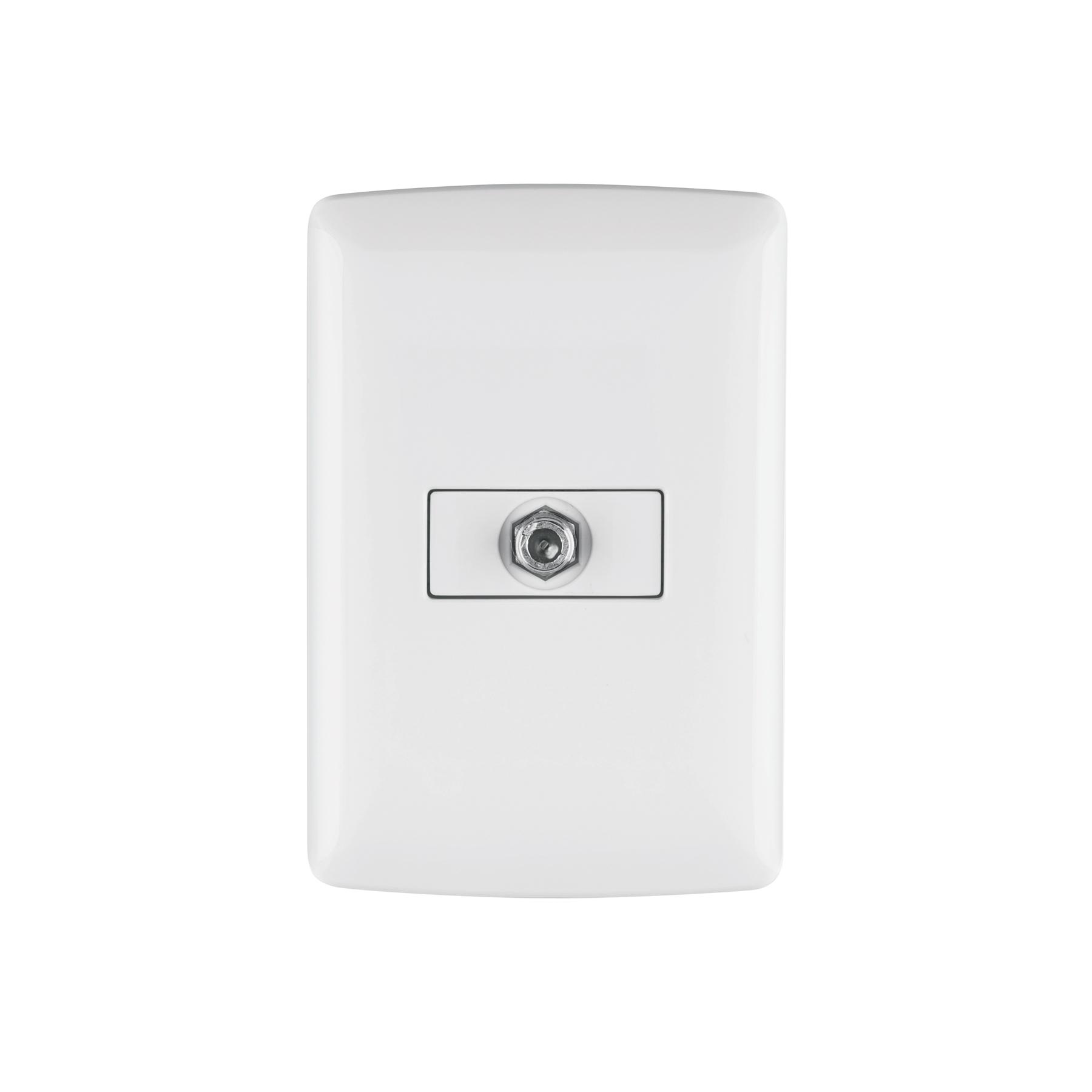 PLACA ARMADA CON CONEXIÓN PARA TV, BLANCO, LÍNEA ITALIANA