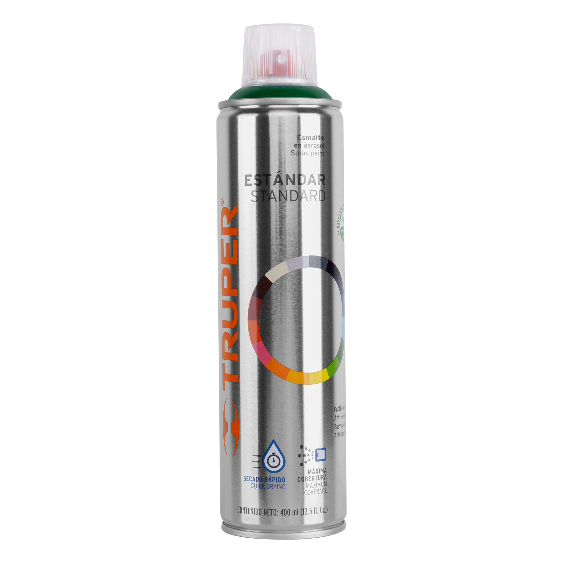 PINTURA EN AEROSOL, VERDE HOJA, BOTE ESBELTO, 400 ML
