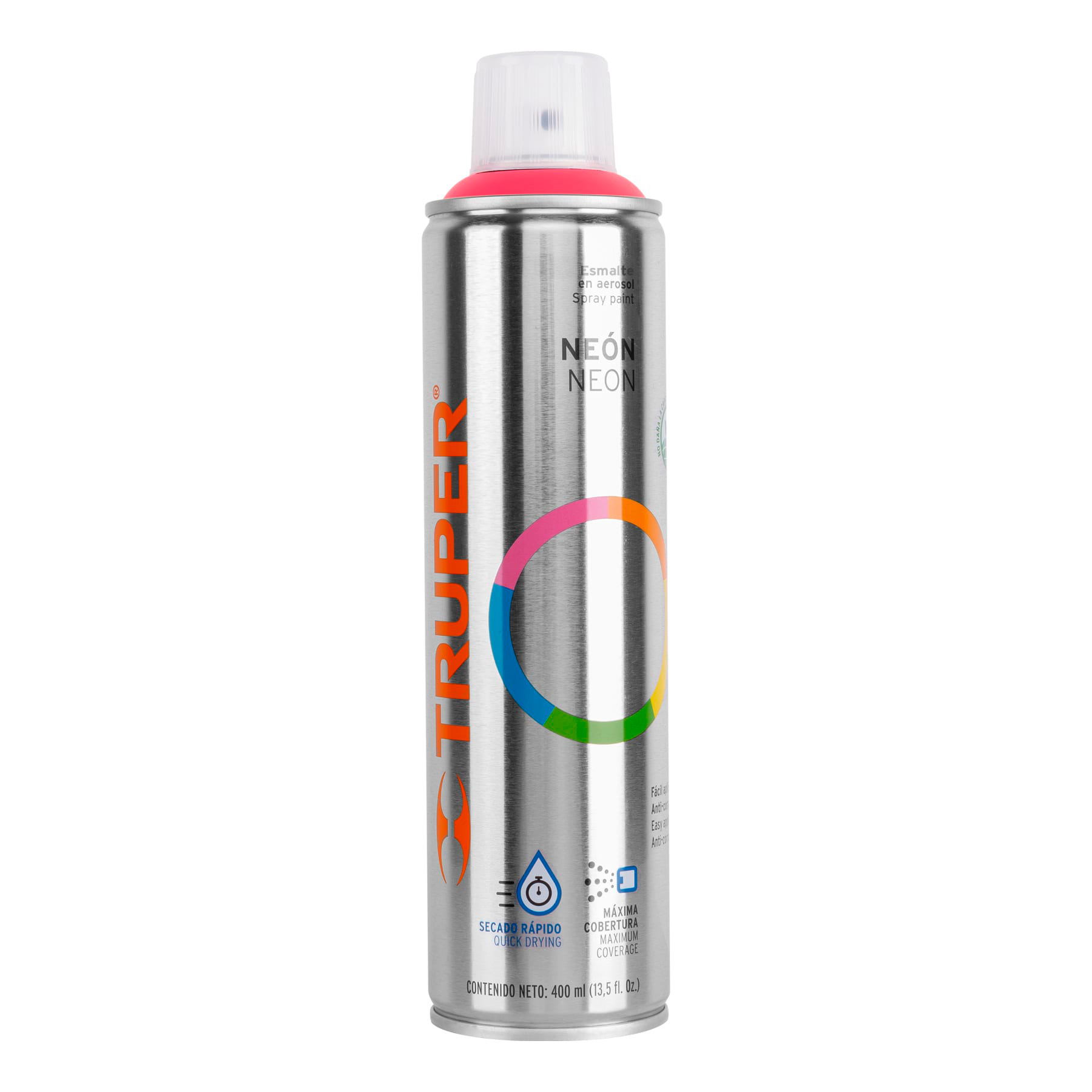 PINTURA EN AEROSOL, ROSA NEÓN, BOTE ESBELTO, 400 ML