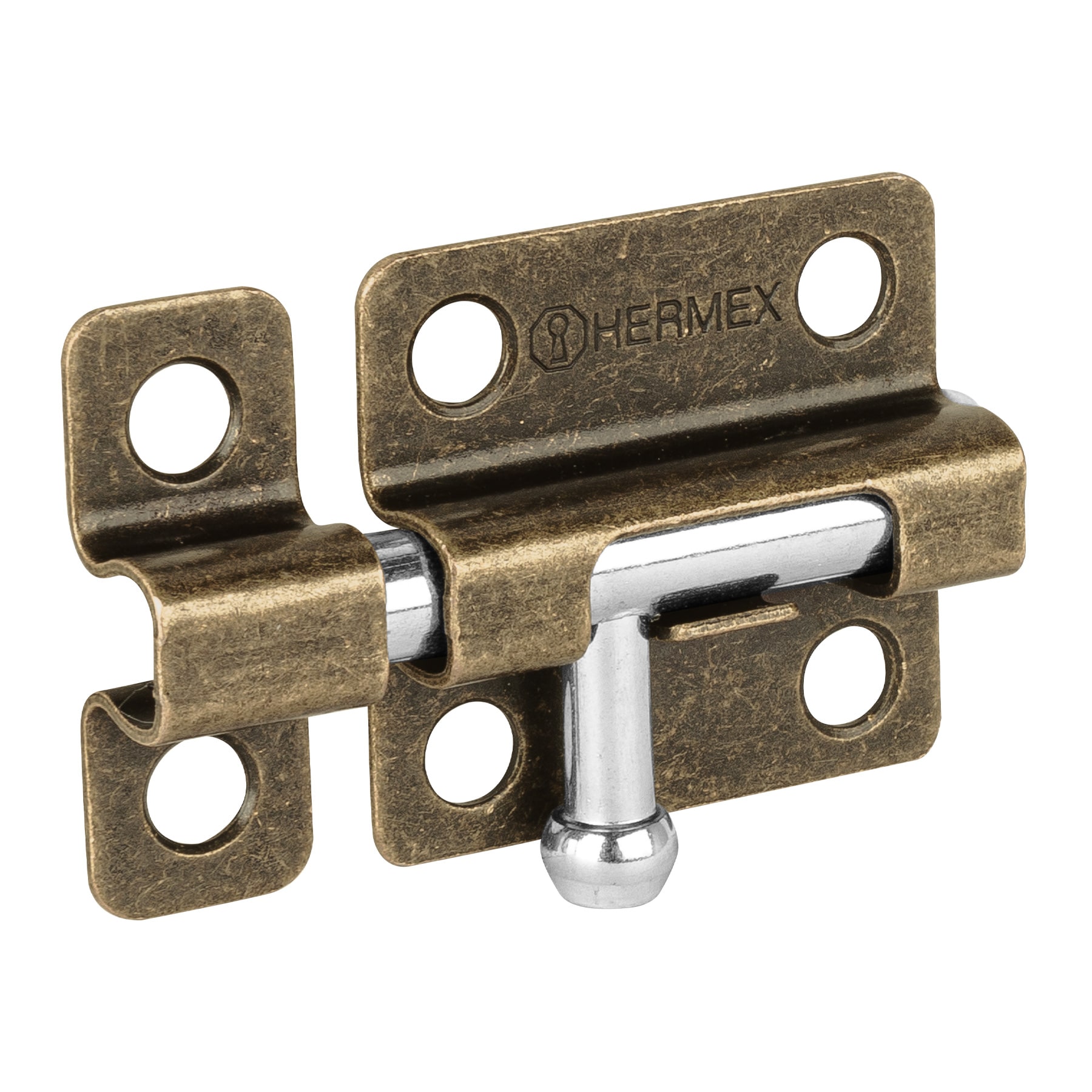 PASADOR DE BARRIL DE ACERO LATÓN ANTIGUO 2', HERMEX