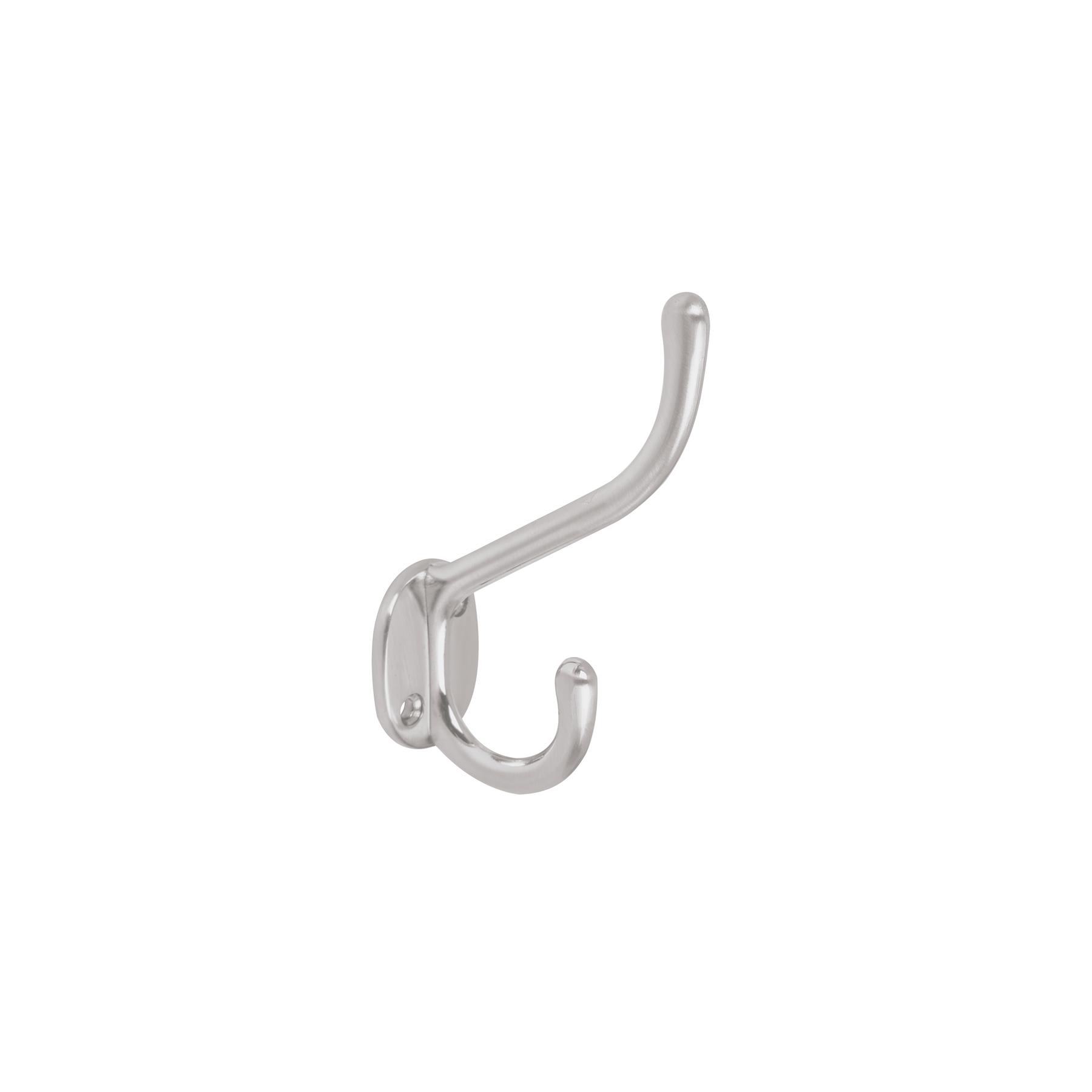 GANCHO DOBLE LARGO Y CORTO TIPO PERCHERO, CROMO MATE, HERMEX