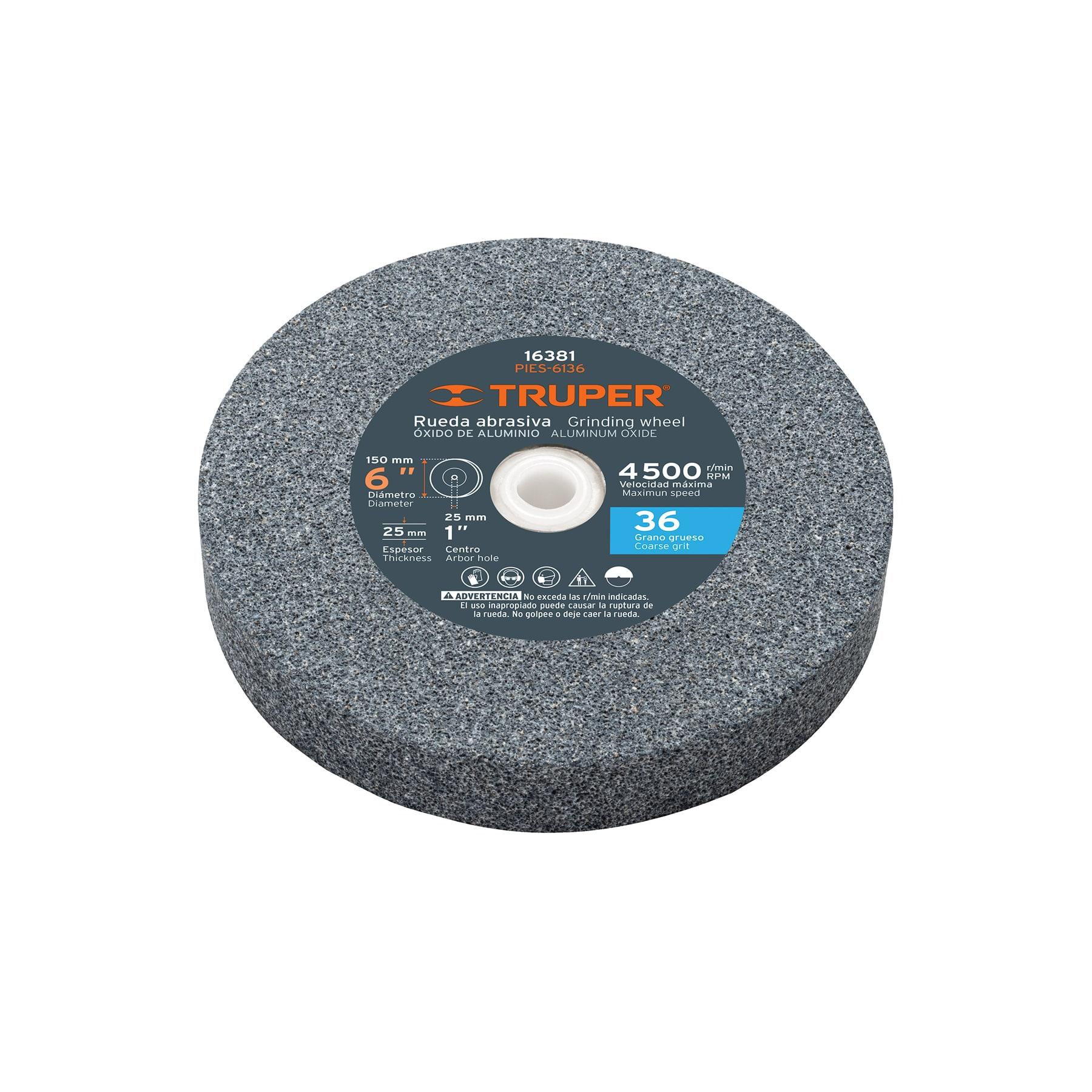 PIEDRA PARA ESMERIL 6 X 1' ÓXIDO DE ALUMINIO, GRANO 36