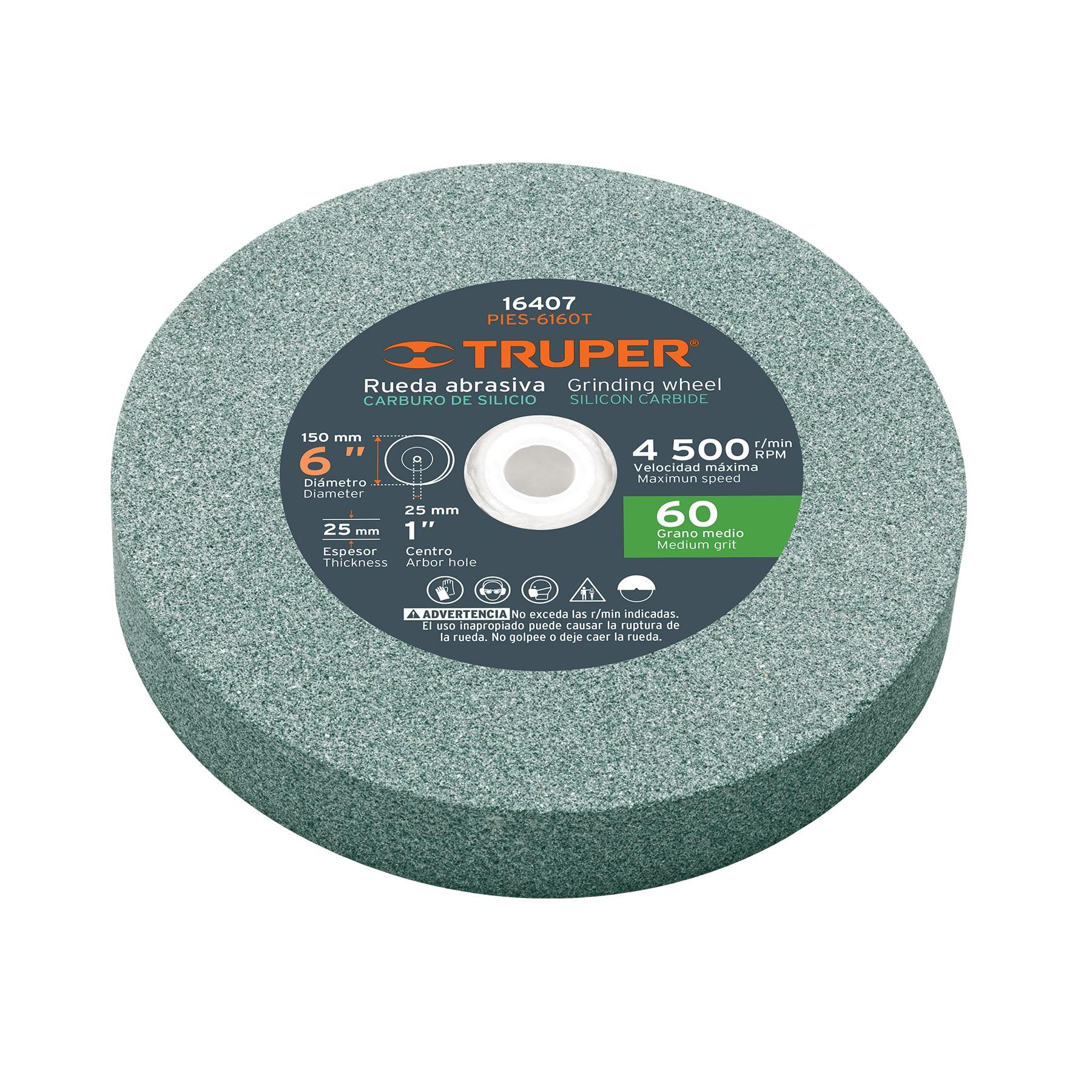 PIEDRA PARA ESMERIL 6 X 1', CARBURO DE SILICIO, GRANO 60