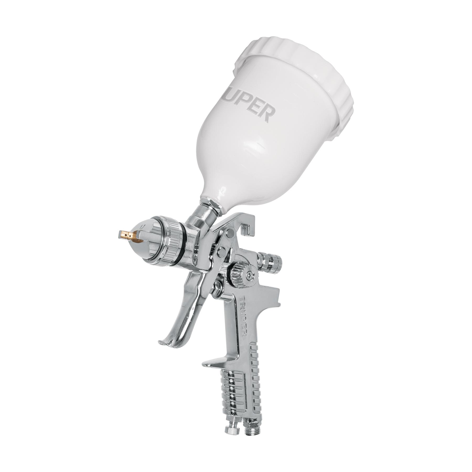 PISTOLA P/PINTAR GRAVEDAD HVLP VASO PLÁSTICO, 1.7 MM, TRUPER