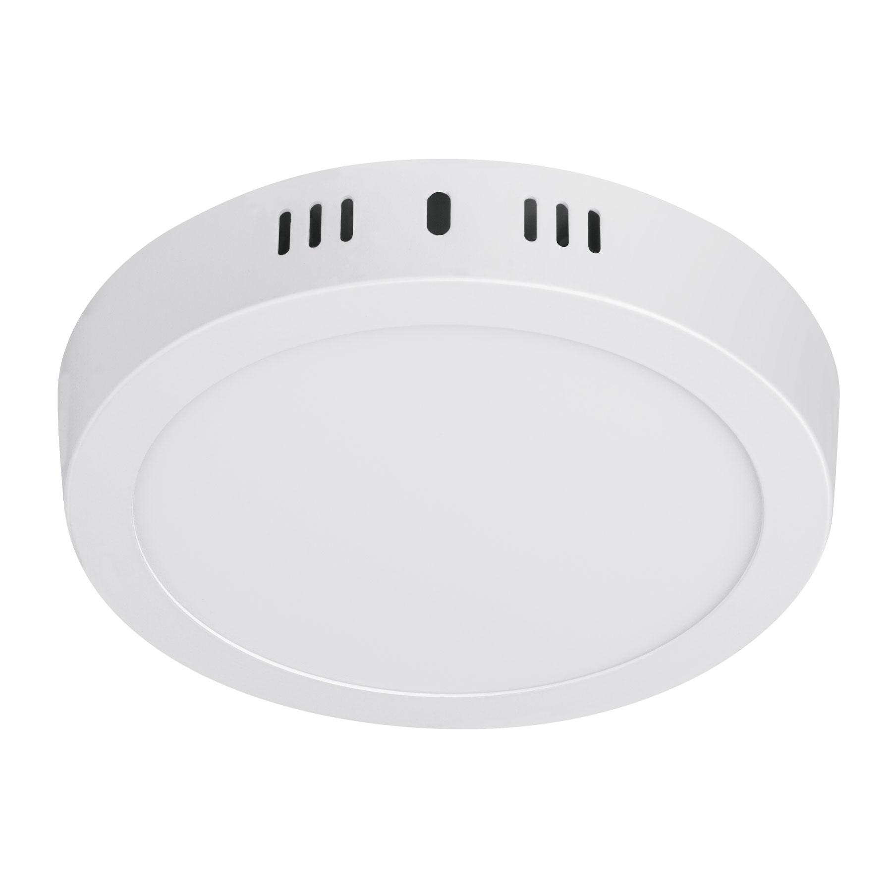 LUMINARIO BLANCO DE LED 12 W REDONDO TIPO PLAFÓN LUZ CÁLIDA