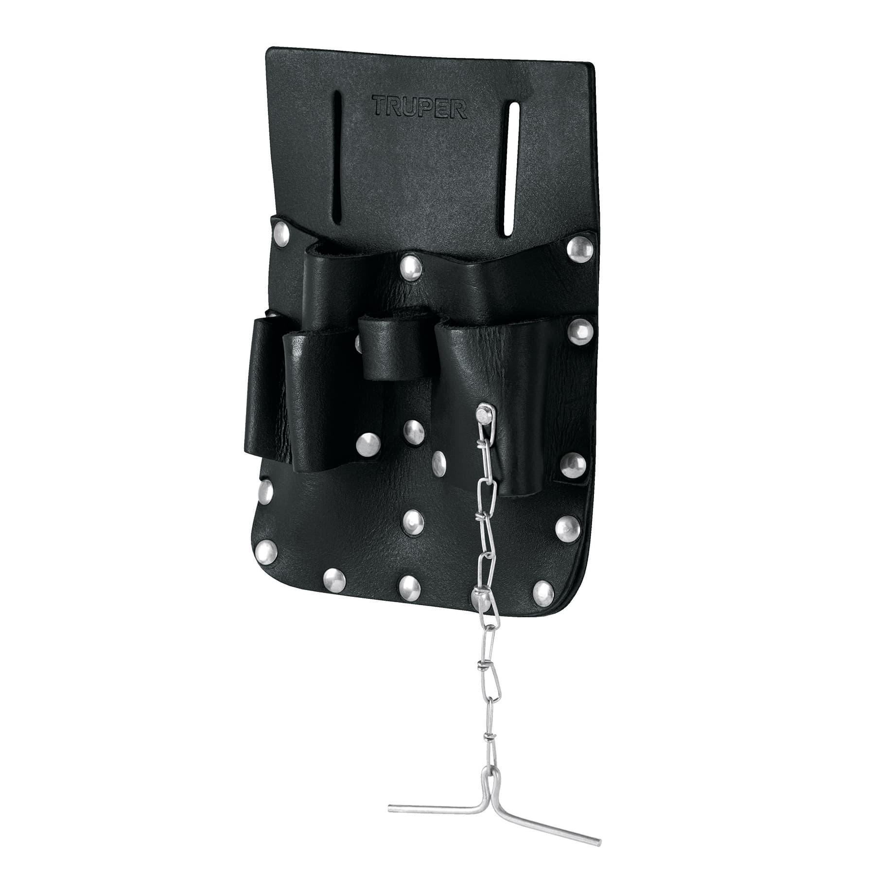 PORTA HERRAMIENTAS DE CUERO CON 7 COMPARTIMENTOS, TRUPER