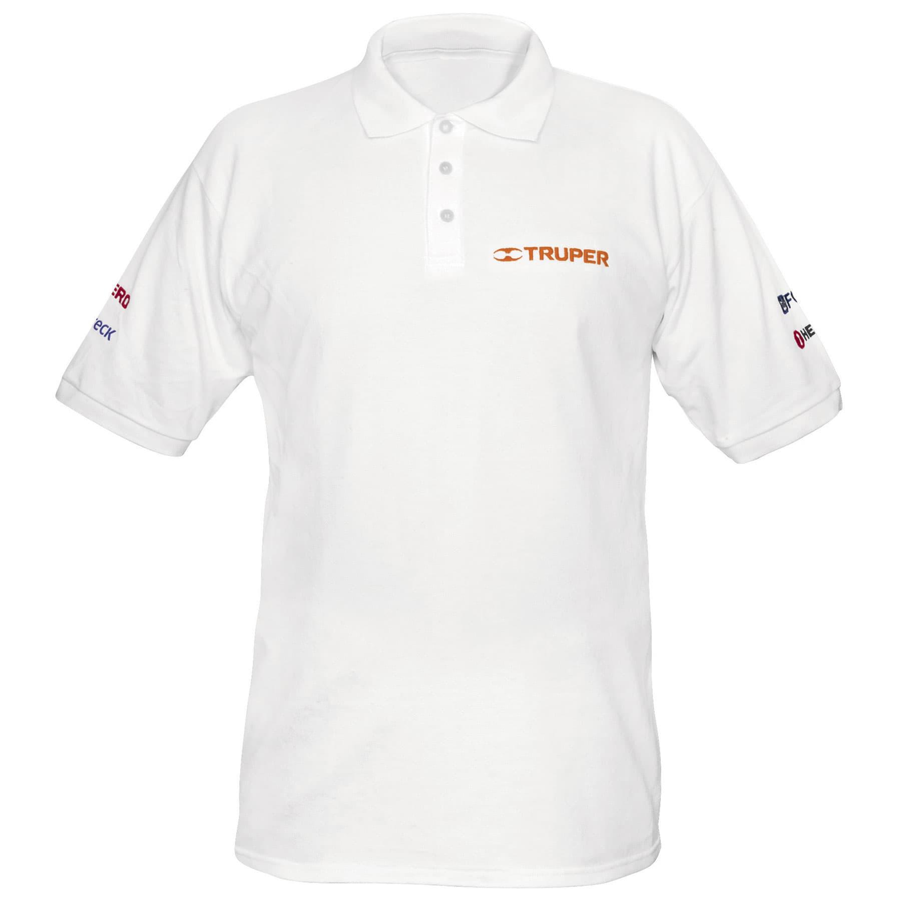 PLAYERA POLO BLANCA, PARA CABALLERO, TALLA EG, TRUPER