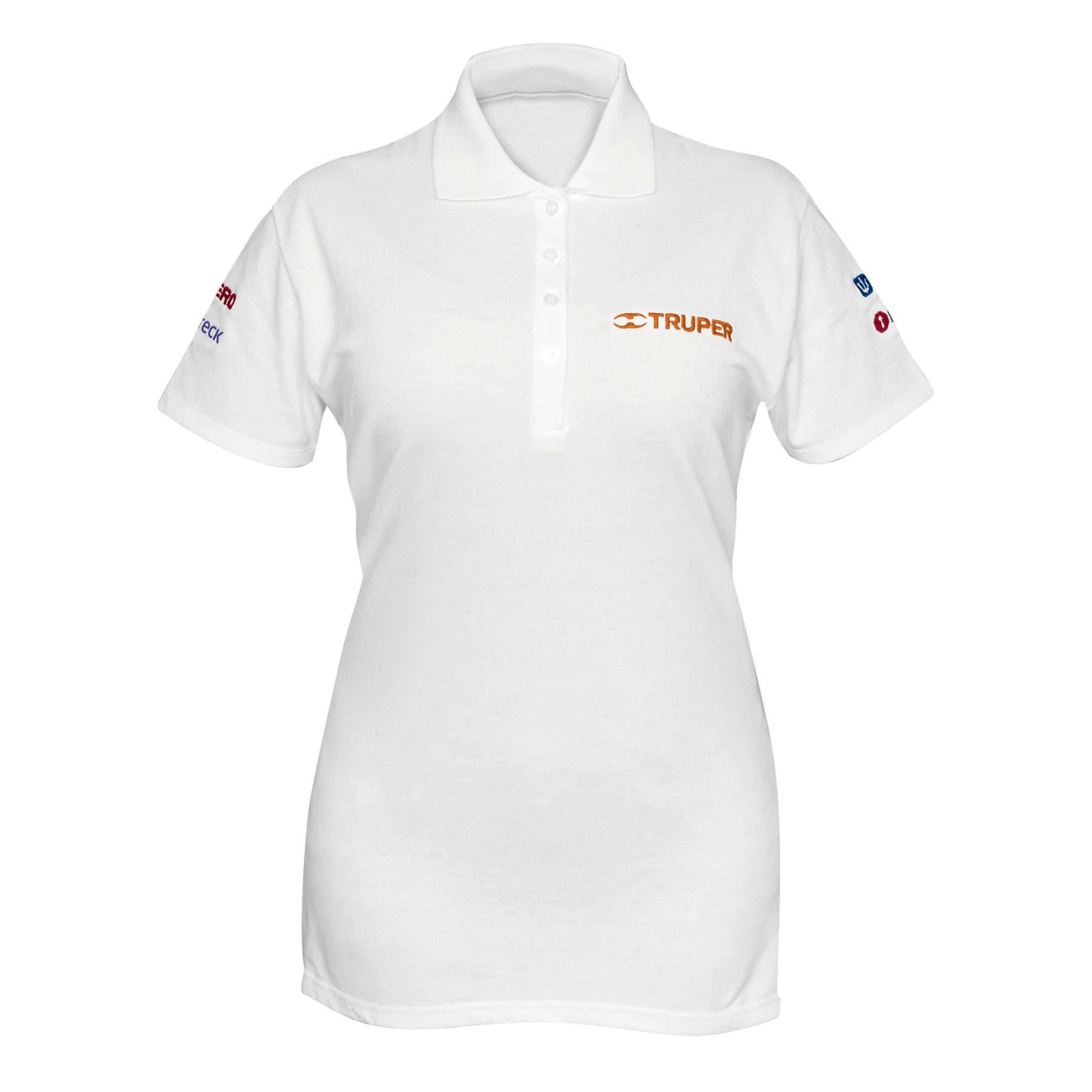 PLAYERA POLO BLANCA, PARA DAMA, TALLA CH, TRUPER