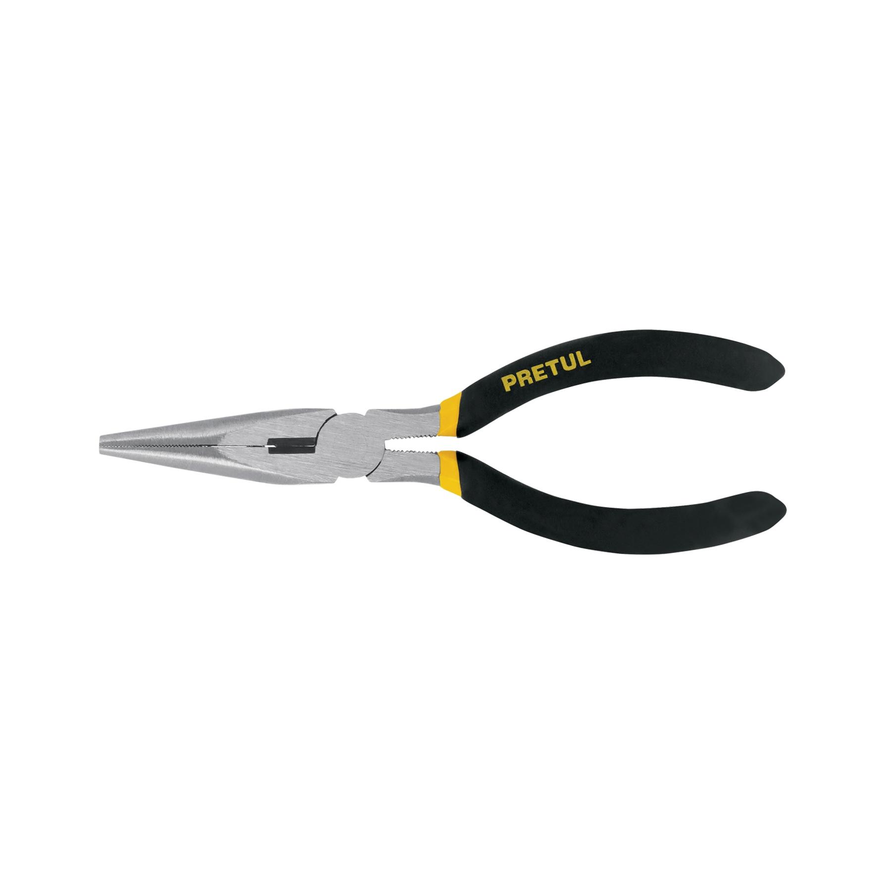 PINZA DE PUNTA Y CORTE 6' MANGO DE VINIL, PRETUL