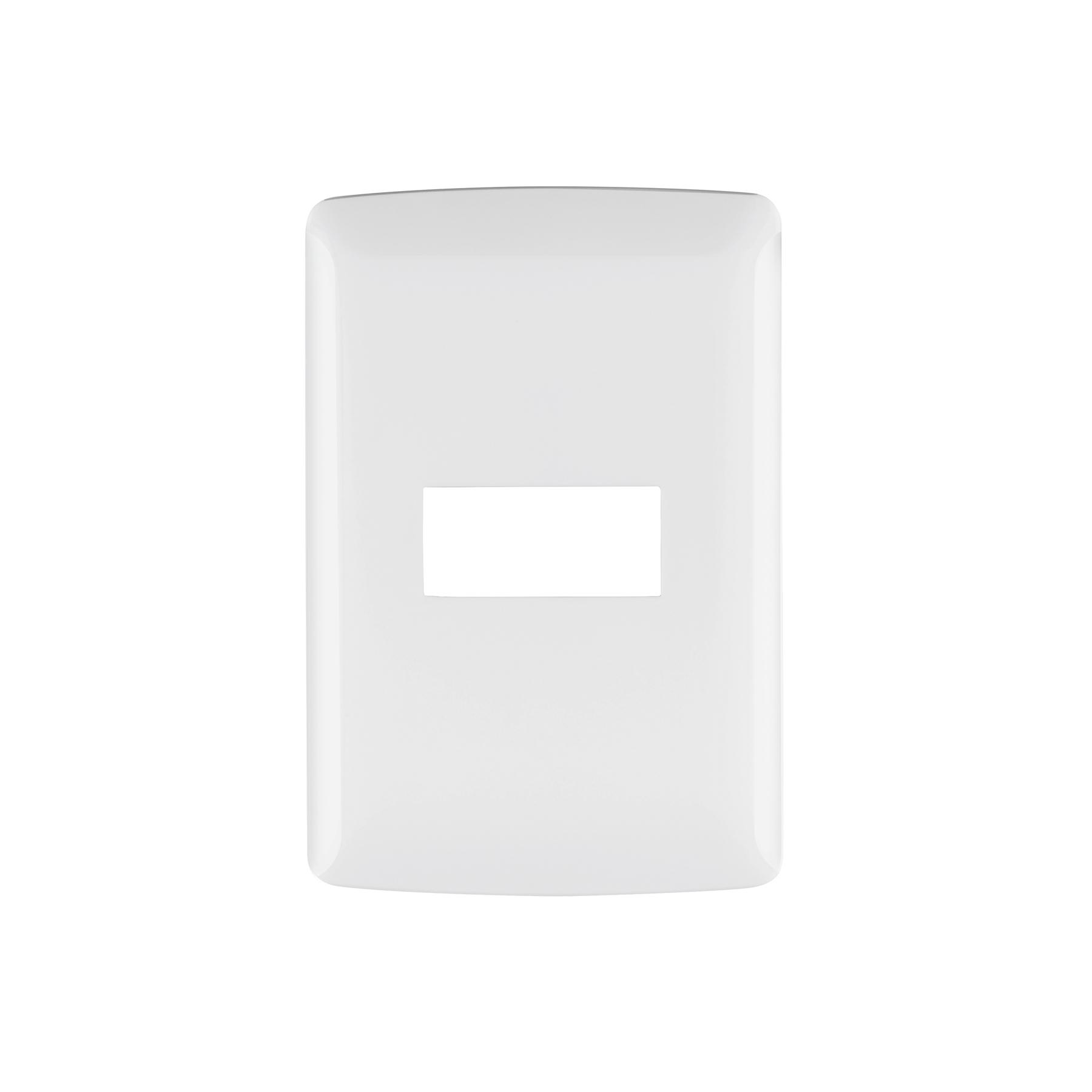 PLACA 1 MÓDULO DE ABS, LÍNEA ITALIANA, COLOR BLANCO, VOLTECK