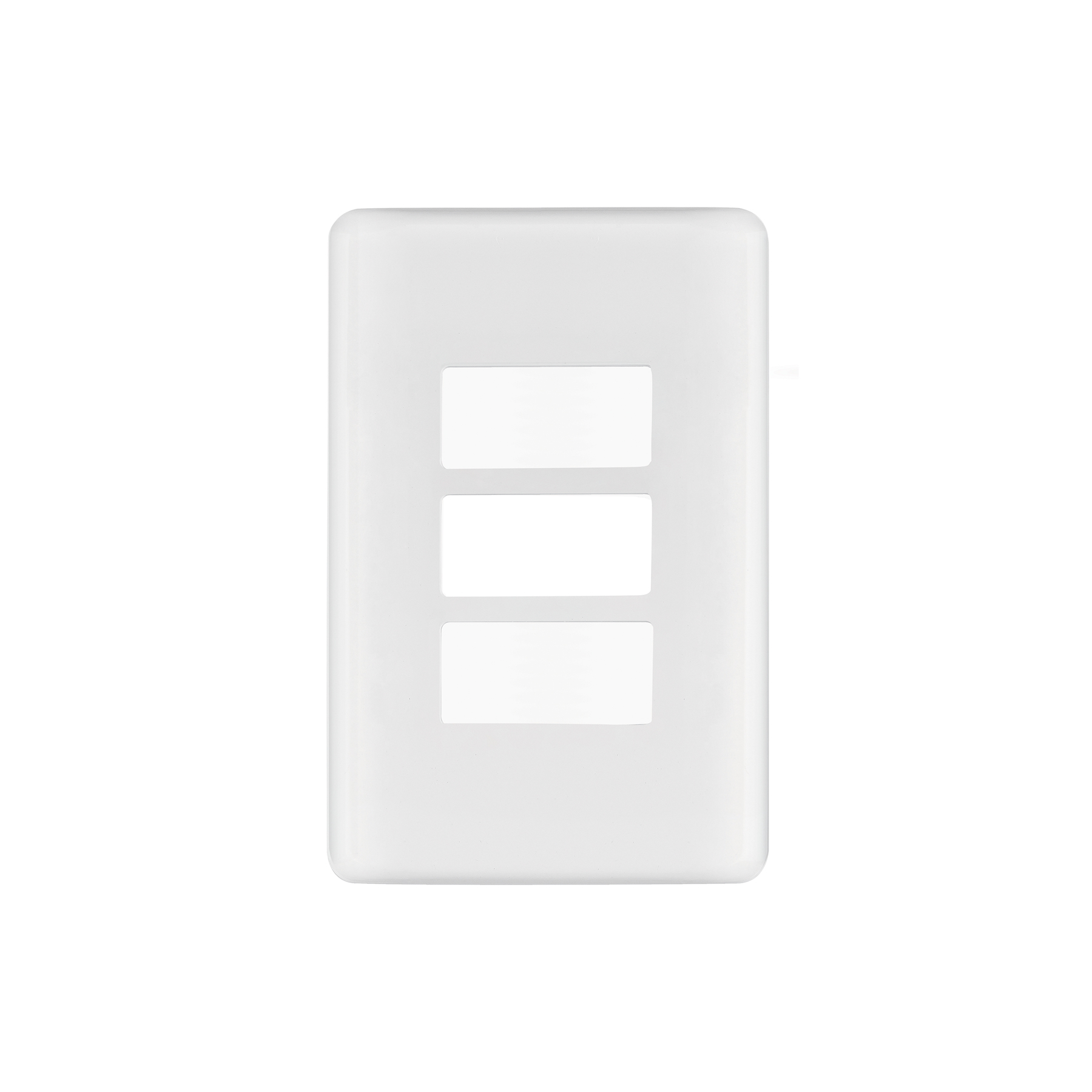 PLACA 3 MÓDULOS DE ABS, BLANCA, VOLTECK BASIC