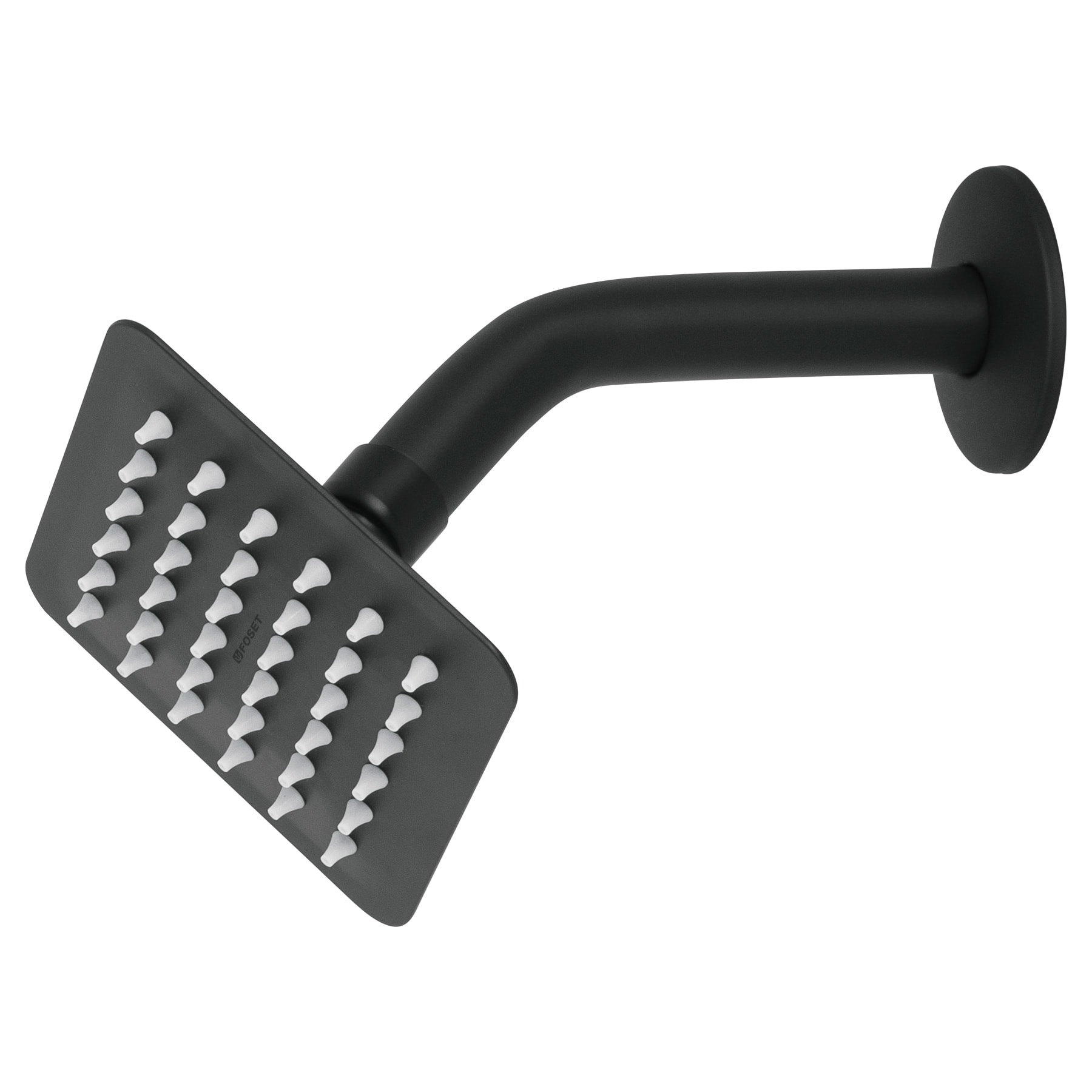 "REGADERA 4"", C/BRAZO, NEGRO, TÚBIG"