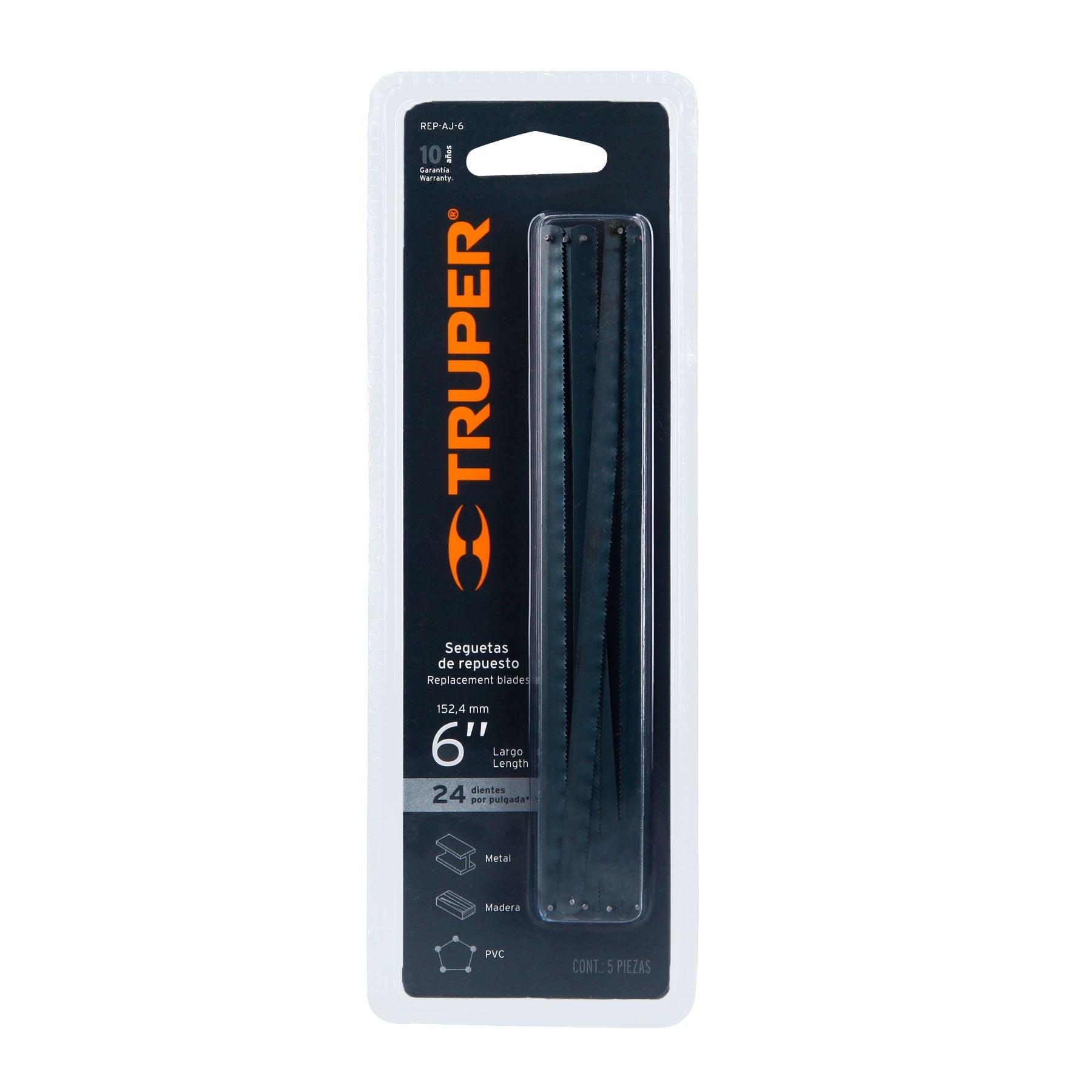 BLÍSTER CON 5 SEGUETAS DE REPUESTO PARA AJ-6, TRUPER