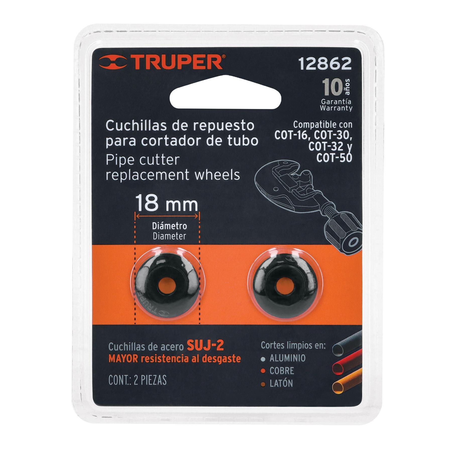 BLÍSTER CON 2 CUCHILLAS PARA CORTADORES DE TUBO COT-16-50