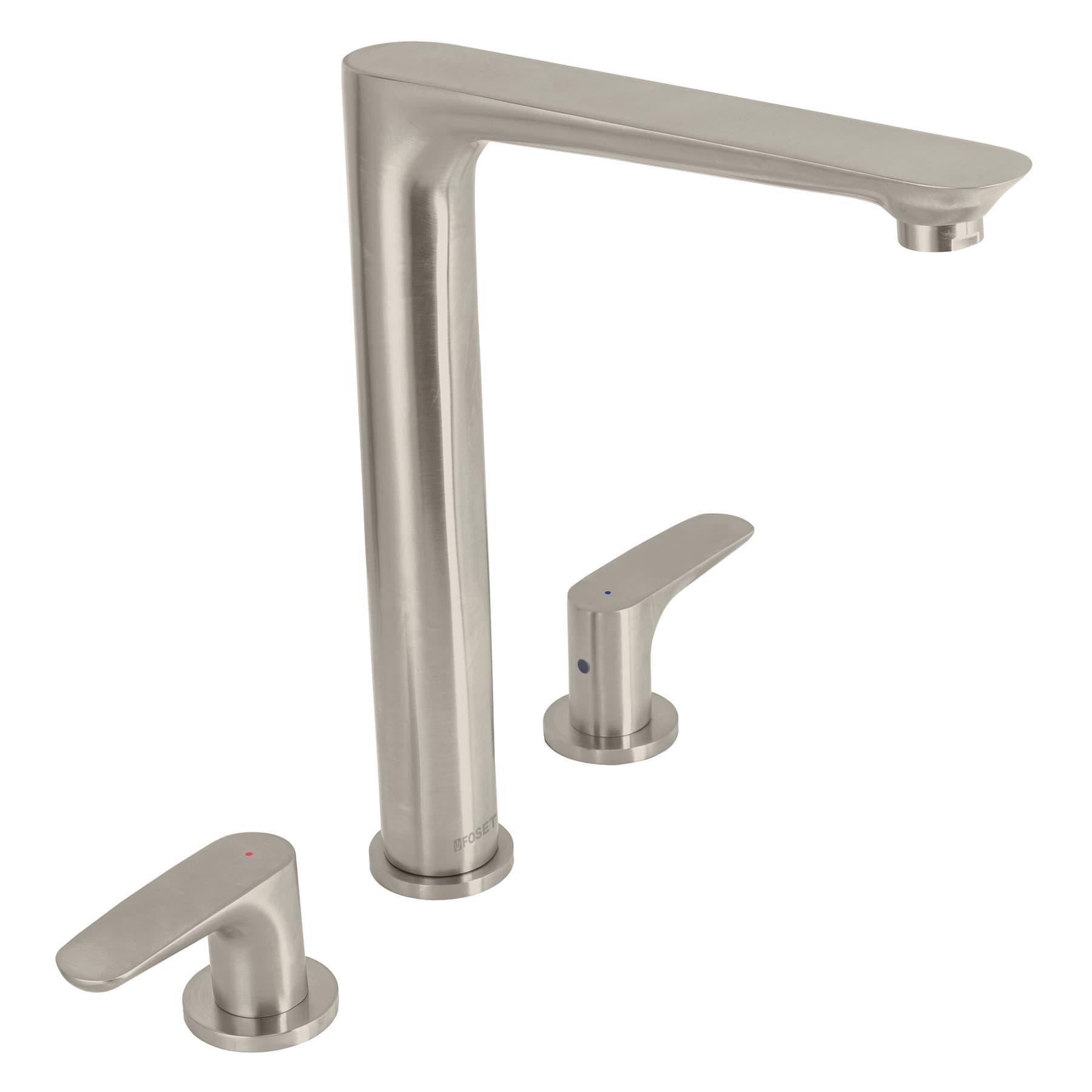 MEZCLADORA SATÍN CUELLO ALTO PARA FREGADERO, FOSET RIVIERA