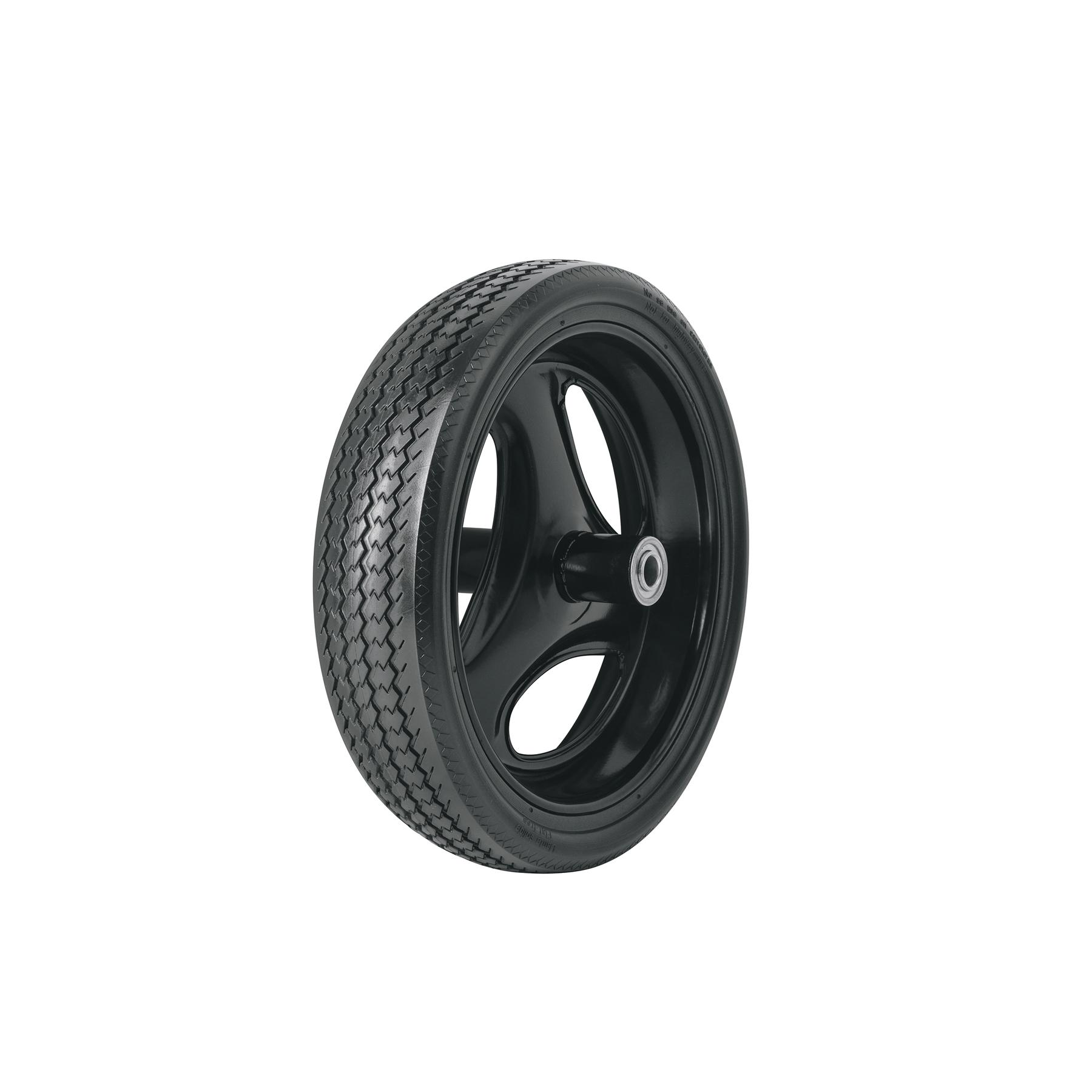 LLANTA COMPLETA IMPONCHABLE 13-1/2', INCLUYE EJE Y BALEROS