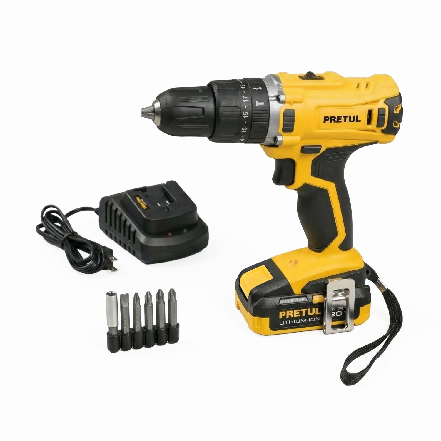 ROTOMARTILLO INALÁMBRICO 1/2', 20 V, PRETUL