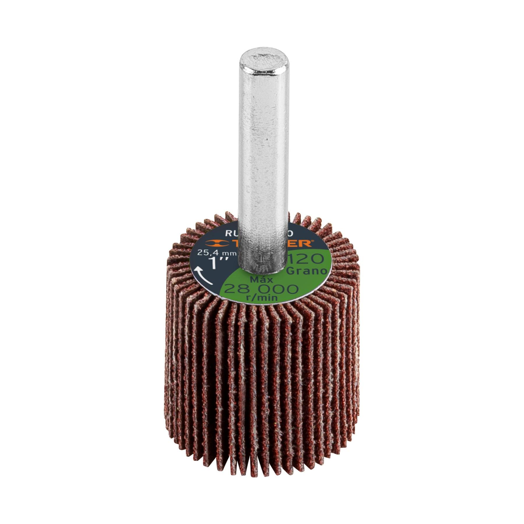 RUEDA FLAP DE 1', GRANO 120, TRUPER