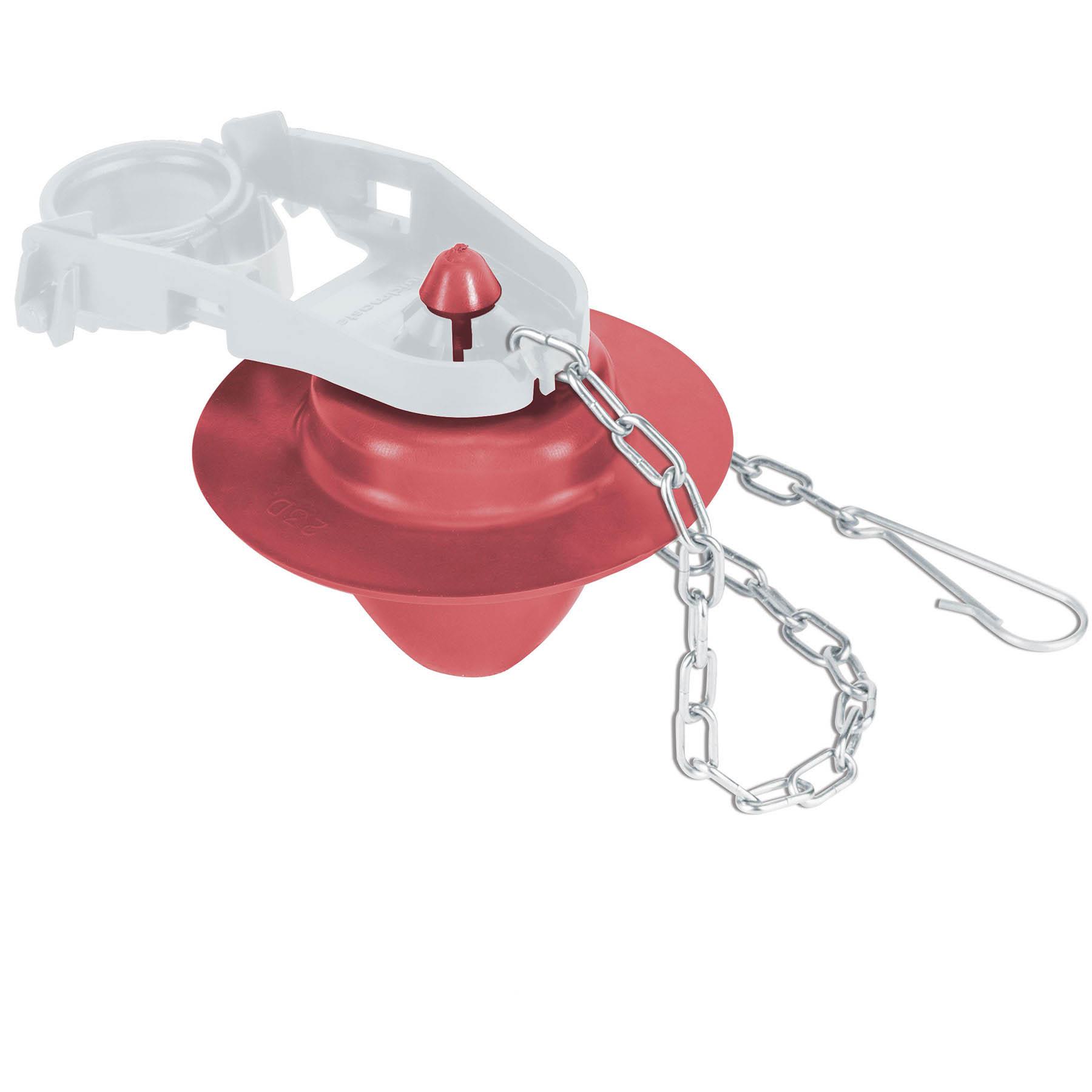 SAPO PARA WC DE 2', SILICONA C/MARCO RÍGIDO, CADENA INOX