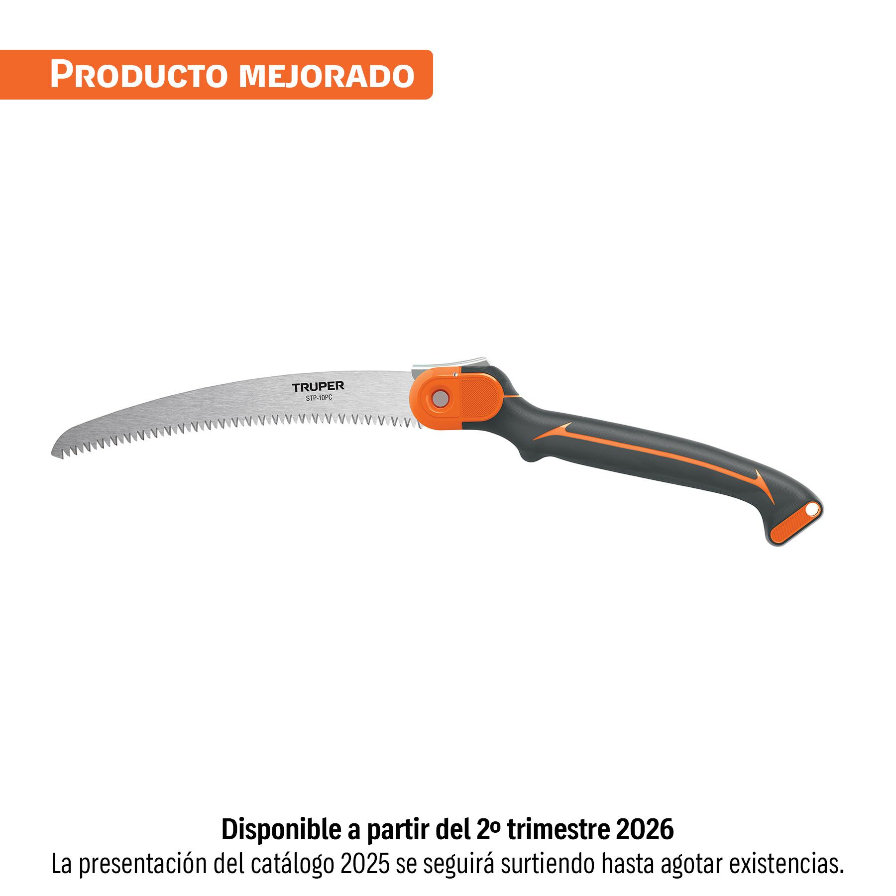 SERRUCHO PLEGABLE 10' HOJA CURVA 5 DPP MANGO PLÁSTICO,TRUPER