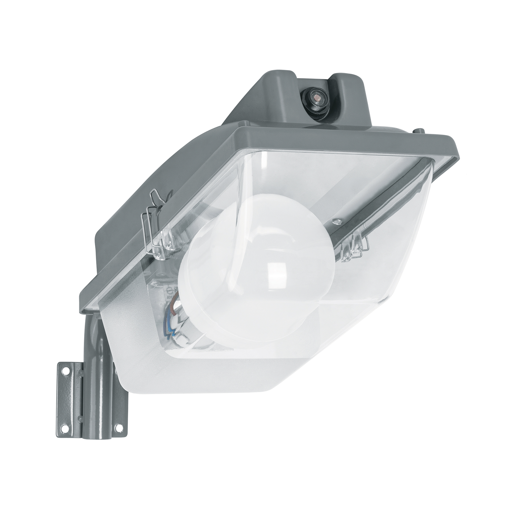 LUMINARIO SUBURBANO DE ABS 45 W SENSOR DE LUZ, CON LÁMPARA
