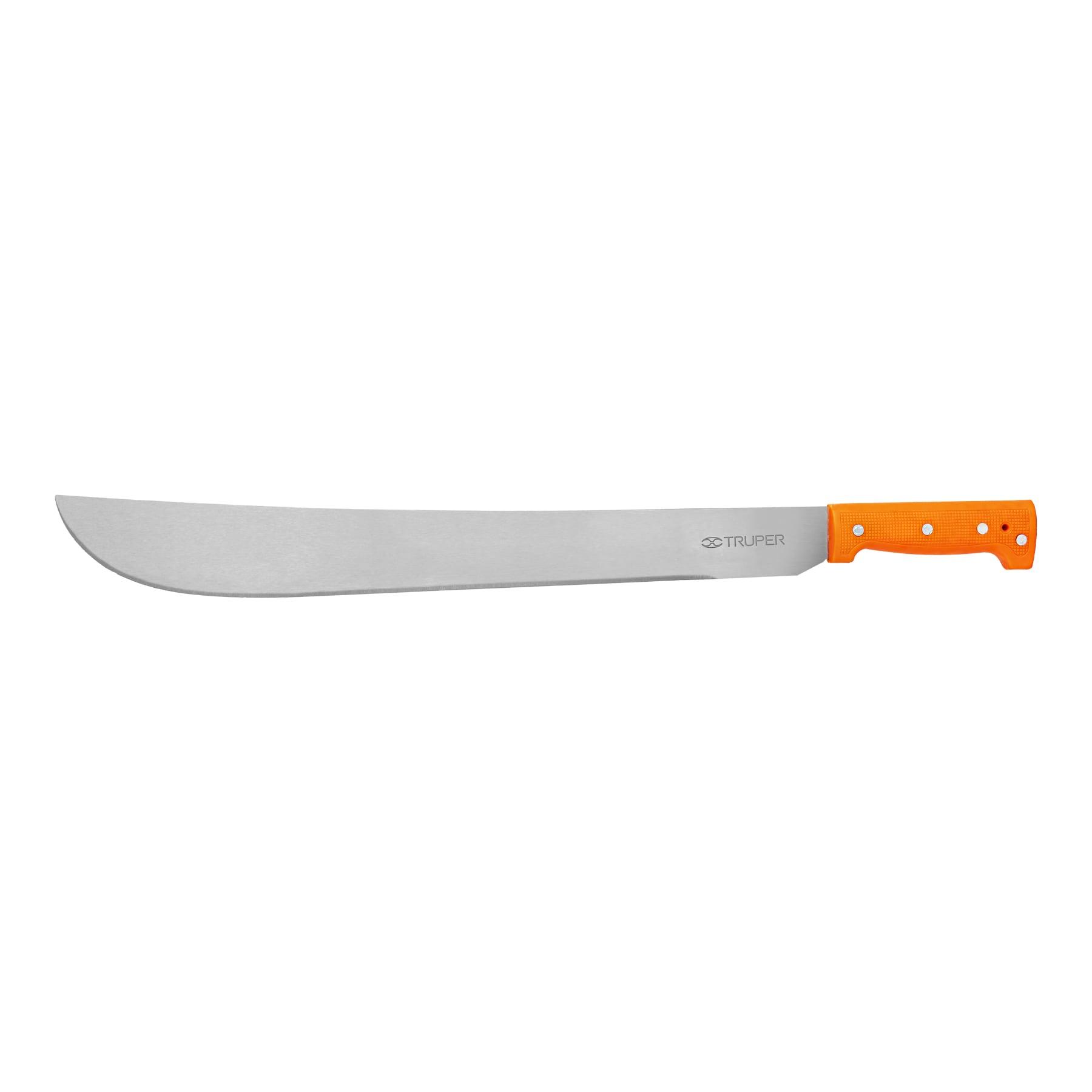MACHETE ESTÁNDAR 20' CACHA NARANJA REMACHADA, TRUPER