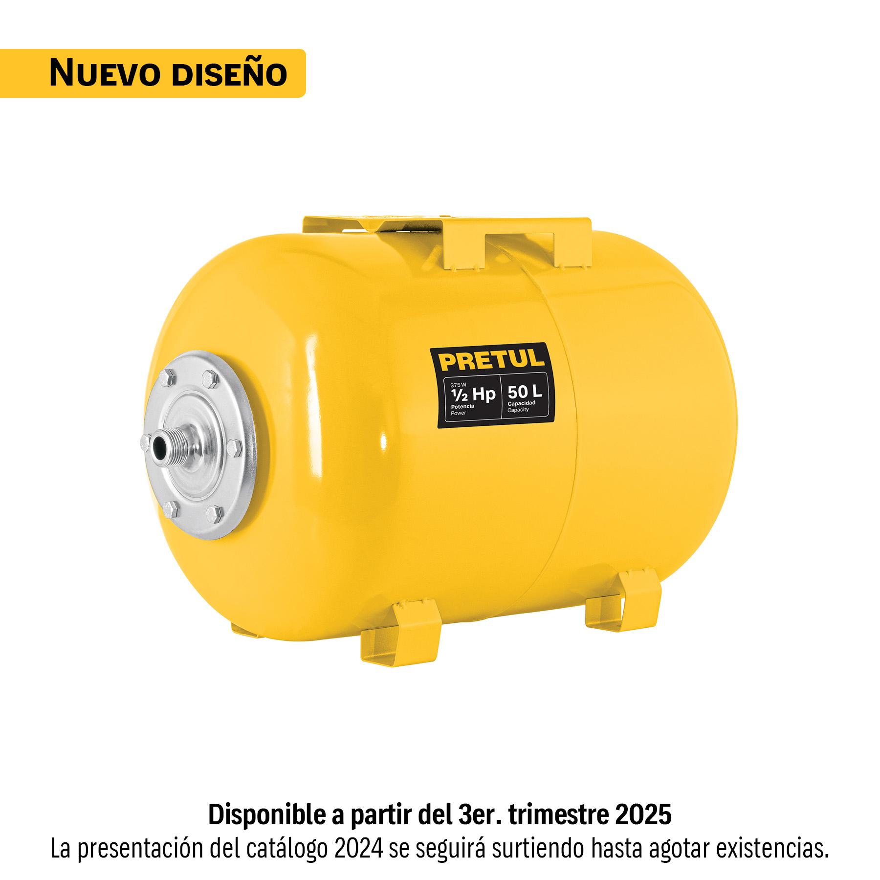 TANQUE PARA BOMBA HIDRONEUMÁTICA HIDR-1/2X50P, PRETUL