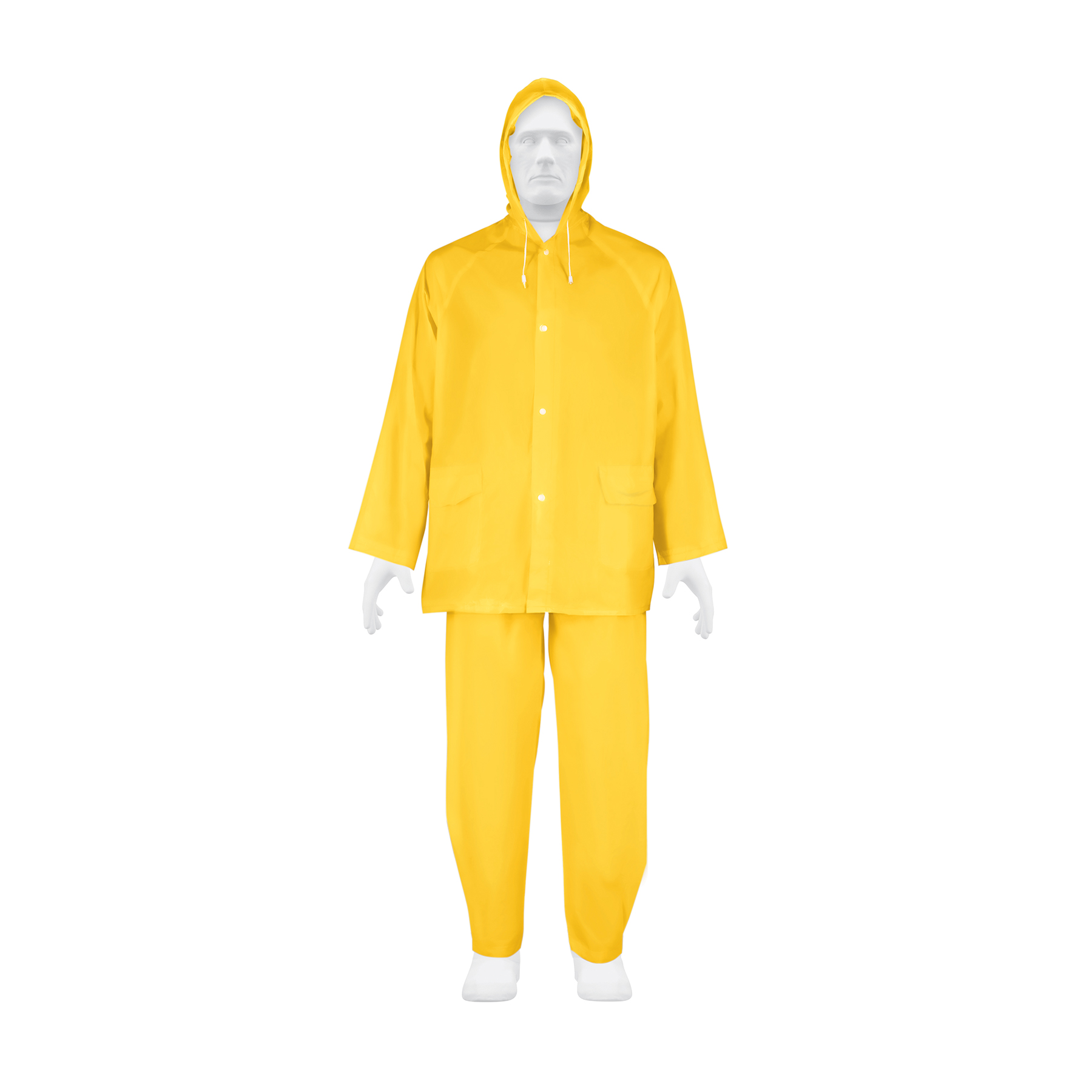CONJUNTO IMPERMEABLE LIGERO DE PVC, TALLA M, PRETUL