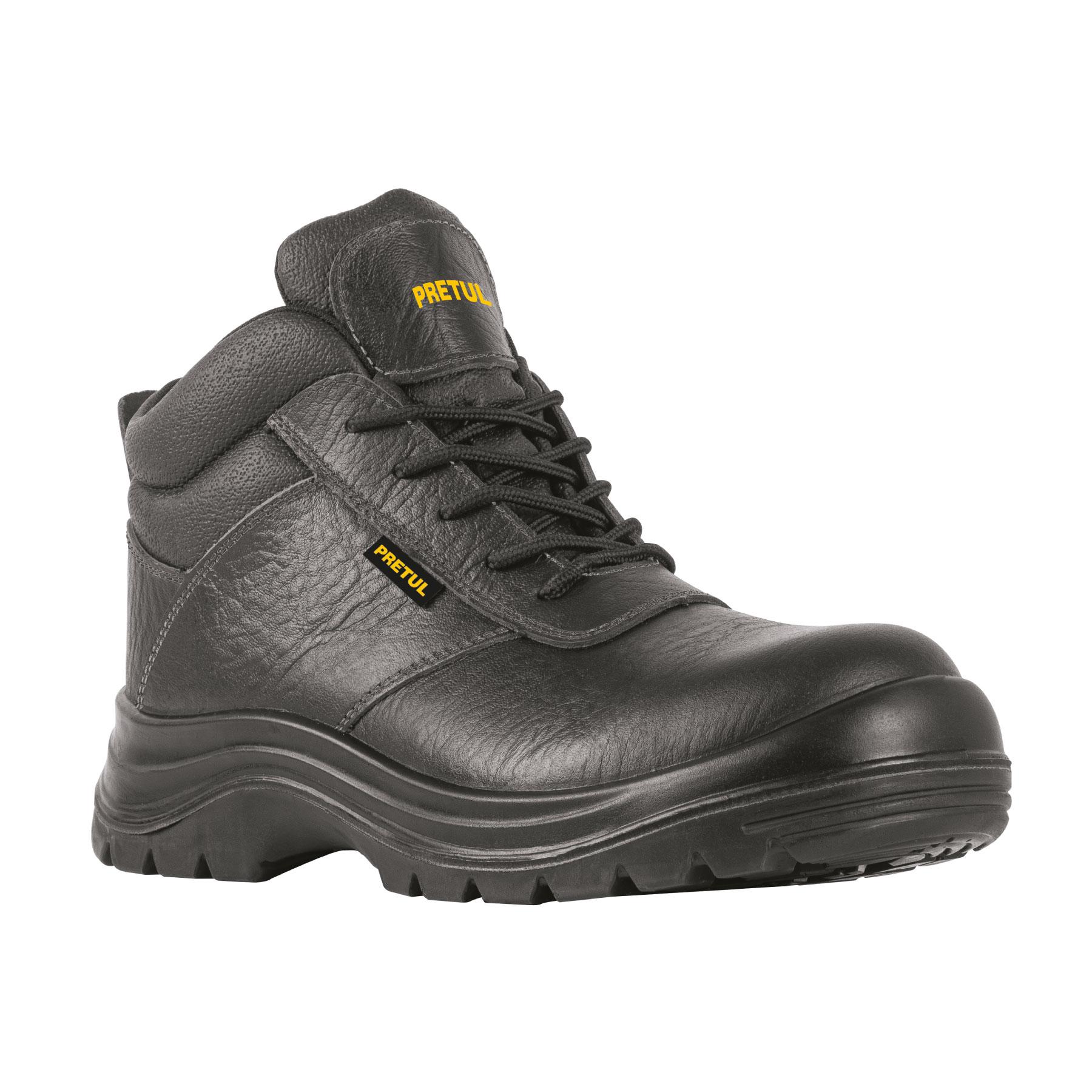 ZAPATO INDUSTRIAL NEGRO #24 CON CASQUILLO DE ACERO, PRETUL